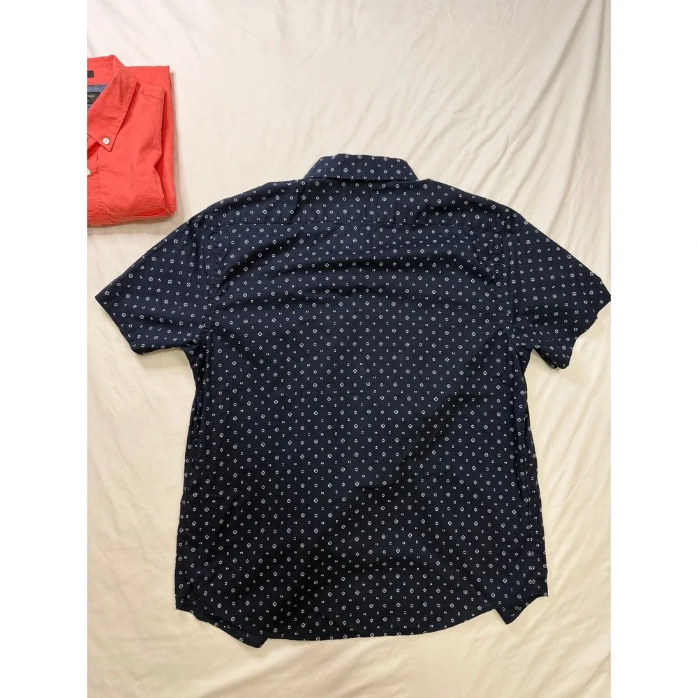 Banana Republic Mens Slim Fit Organic Cotton Short Sleeve Shirt Bundle Large 5pk